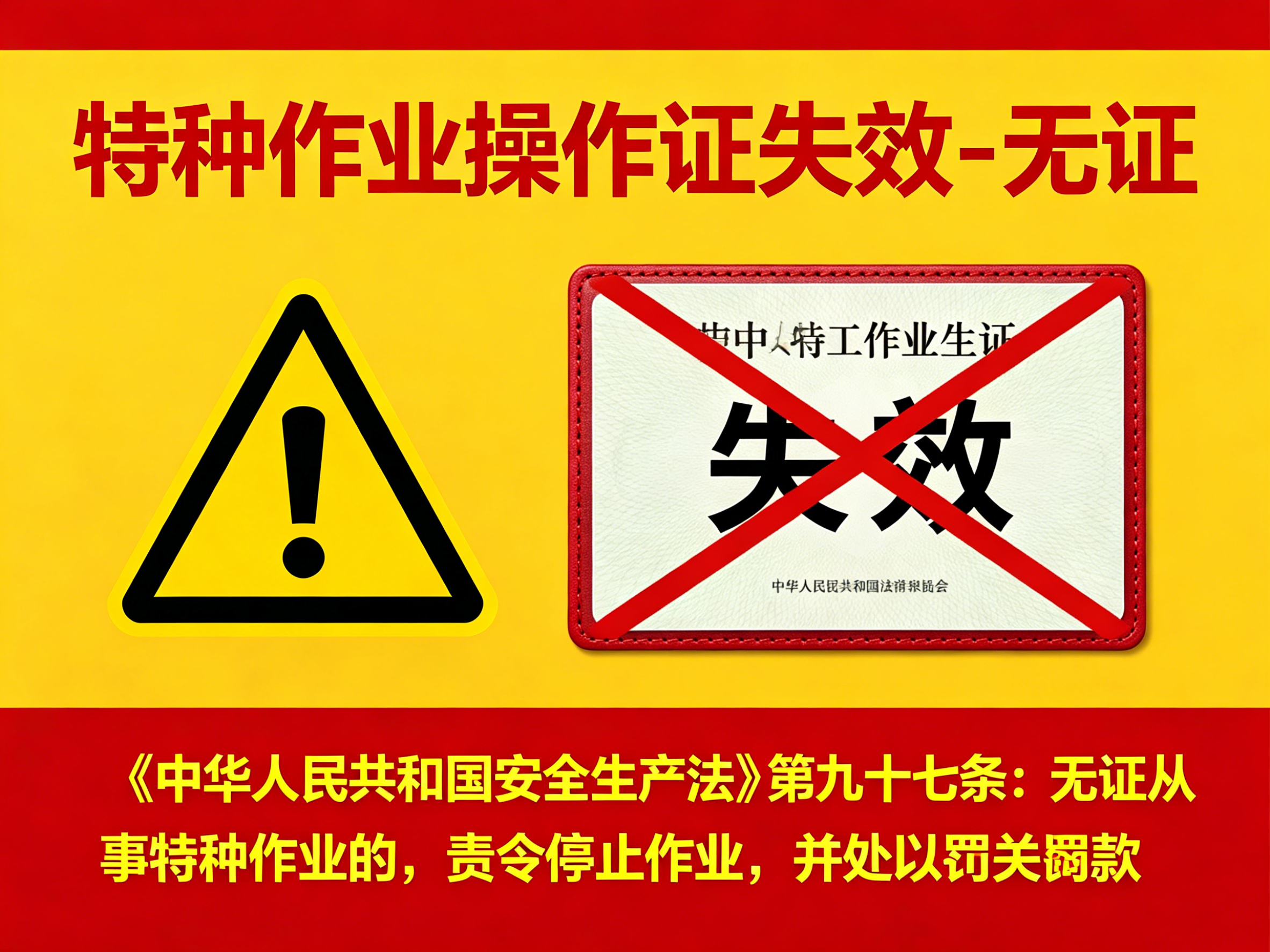 注意！特种作业操作证失效=无证